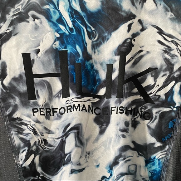 Huk Mossy Oak Camo Performance Icon Long Sleeve Shirt SZ S - Picture 3 of 4